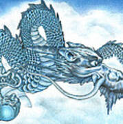 The Blue Dragon Art Print