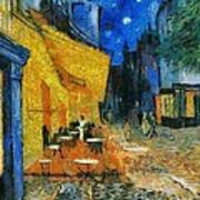 The Cafe Terrace After Van Gogh Art Print