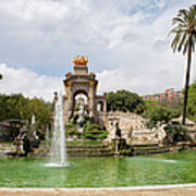 The Cascada In Ciutadella Park In Barcelona Art Print