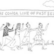The Conga Line Of Past Selves -- A String Art Print