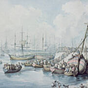 The Disembarkation Of The Royalists Of Toulon At Southampton In 1794 Art Print