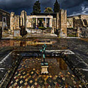 The House Of The Dancing Faun - La Casa Del Fauno Danzante A Pompei Art Print