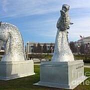 The Kelpies With The Field Museum Art Print