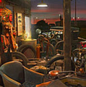 The Motorcycle Shop 2 Art Print