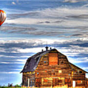 The Old Barn And Balloon Art Print