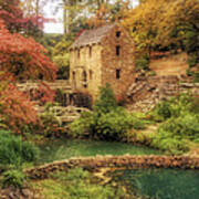 The Old Mill In Autumn - Arkansas - North Little Rock Art Print