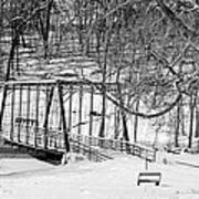 The Old Ninabuck And Scofield Bridge - Black And White No. 2 Art Print