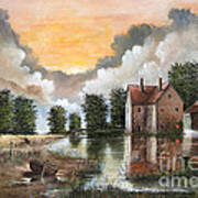 The River Gripping, Suffolk, East Anglia - England Art Print