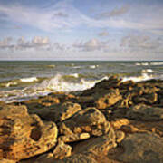 The Rocks Iv. Flagler County. Art Print