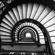 The Rookery Staircase In Black And White Art Print