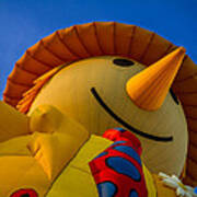 Smiley Scarecrow Balloon - Hot Air Balloon Art Print