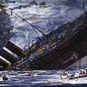 The Sinking Of The Titanic Art Print