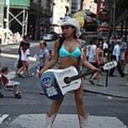 The Times Square Naked Cowgirl Art Print