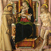 The Virgin And Child With Saints Francis And Sebastian Art Print