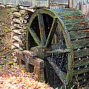The Water Wheel At Cable Grist Mill Art Print