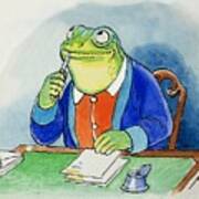 The Wind In The Willows Toad Composing A Letter Art Print