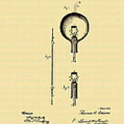 Thomas Edison's Electric Lamp Patent Art Print