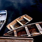 Three Boats In Rockport Mass Art Print