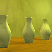 Three Vases Ii Art Print