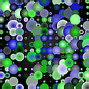 Tiles.blue-green.2 Art Print