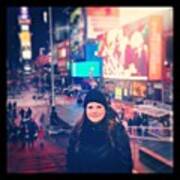 Time Square 12am Last Night...fun With Art Print