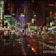 Times Square At Night - After The Rain Art Print