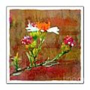 Tiny Wildflowers - Digital Paint Iv White Frame Art Print