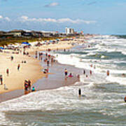 Tourist At Kure Beach Art Print