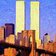 Towers Sunset Art Print