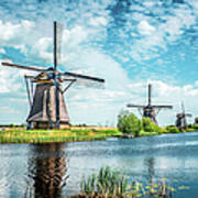 Traditional Dutch Windmills Art Print