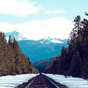 Train To Mountains Art Print