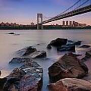 Tranquility By The George Washington Bridge Art Print