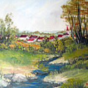 Transylvanian Village View Art Print