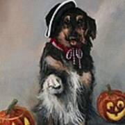 Trick Or Treat Dog Art Print