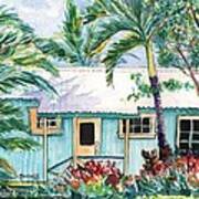 Tropical Vacation Cottage Art Print