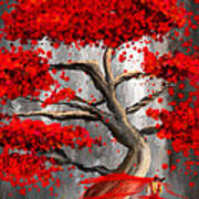 True Love Waits - Red And Gray Art Art Print