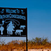 Truth Or Consequences, New Mexico Welcome Sign Art Print