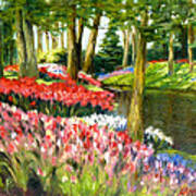 Tulip Gardens Art Print