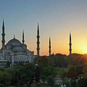 Turkey, Istanbul, View Of Sultan Ahmed Art Print