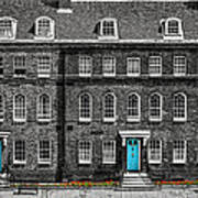 Turquoise Doors At Tower Of London's Old Hospital Block Art Print