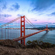 Twilight At The Golden Gate Art Print
