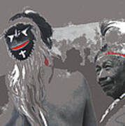 Two Yaqui Pascola Dancers Gallery In The Sun Tucson Arizona 1969-2013 Art Print
