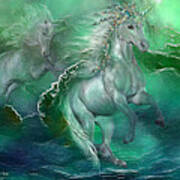 Unicorns Of The Sea Art Print