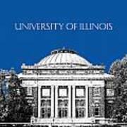 University Of Illinois Foellinger Auditorium - Royal Blue Art Print