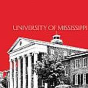 University Of Mississippi - Red Art Print