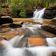 South Carolina Blue Ridge Mountains Waterfall Nature Photography Art Print