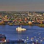 Us Coast Guard On Boston Harbor Art Print