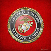 U. S. Marine Corps - U S M C Emblem Art Print