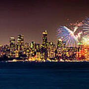 Vancouver Celebration Of Light Fireworks 2013 - Day 2 Art Print