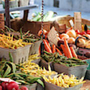 Various Vegetables At A Market Stall Art Print